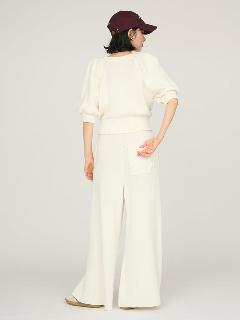 Emi Ribbed Easy Tuck 13WNP254072OWHT1 Pants,