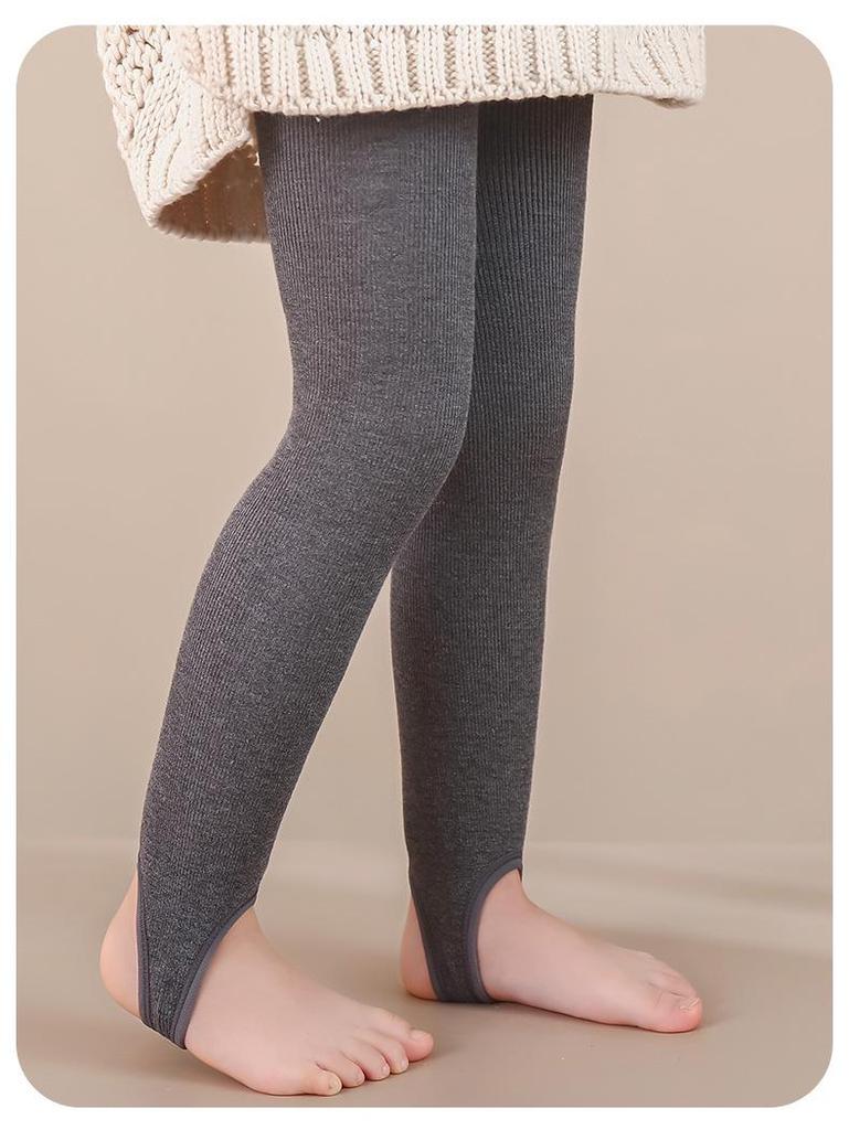 Girls' Winter Fleece Tights: Warm Footed Baby Bodysuit and Thick Children's Leggings