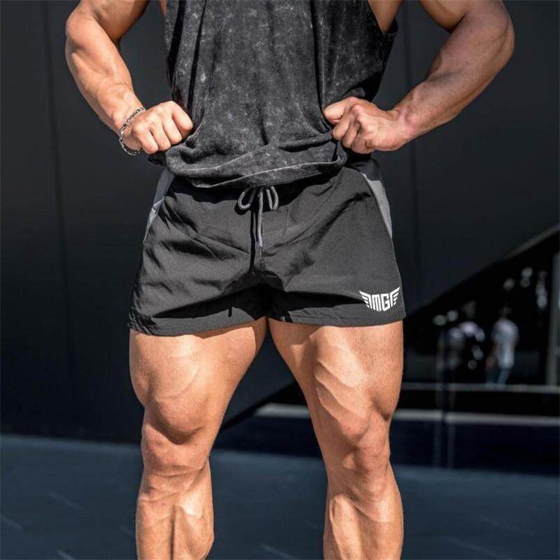 Muscleguys Značka Pánske kompresné šortky Letné tepláky Bermudy Gym šortky Fitness Muži Cossfit Kulturistika Pančuchové nohavice Tréningové šortky