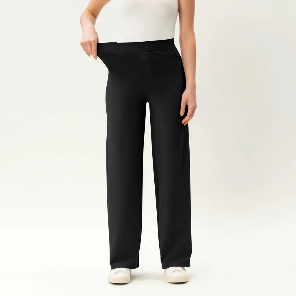 Široké kalhoty pro ženy Jógové kalhoty Tepláky s vysokým pasem a kapsami Strečové kalhoty Pohodlné sportovní tepláky na cvičení