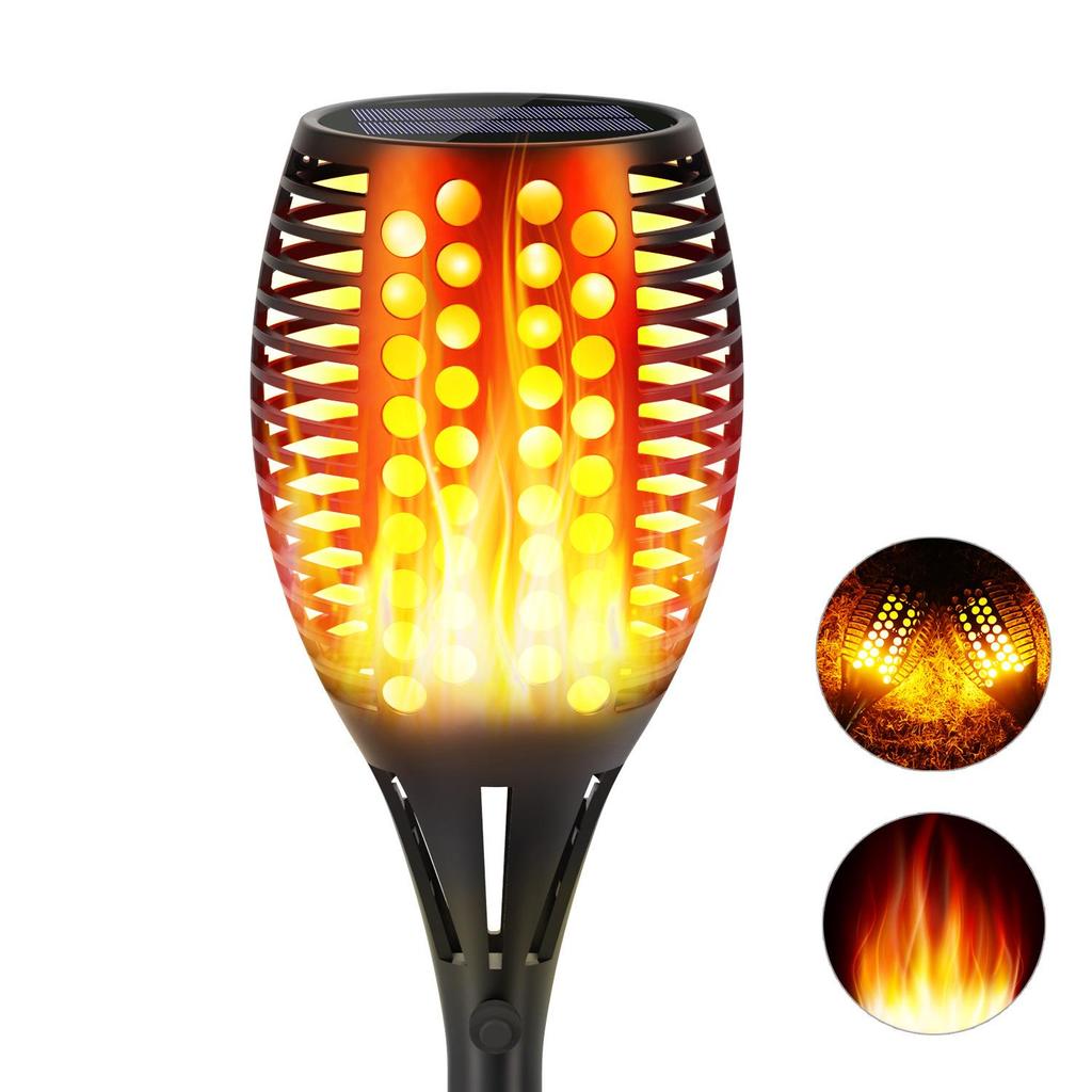 96 LED Solar Flame Torch: Outdoor Wall, Lawn, and Courtyard Atmosphere Lamp