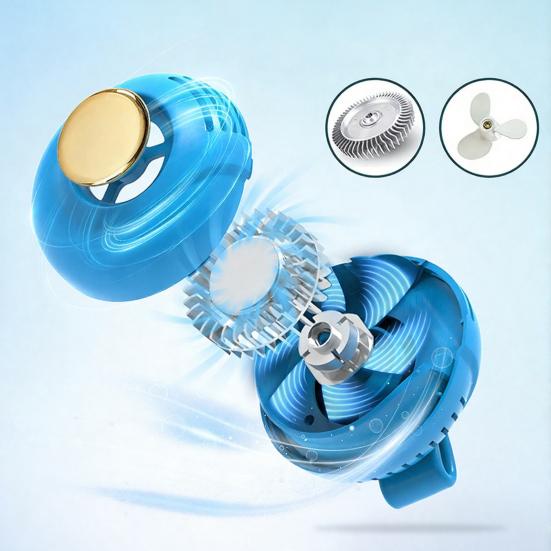 Portable Silent Mini Bladeless Electric Fan 3-Level Adjustable Wind Clip-On Fan for Shirt Waist Bag Hands-Free Cooling Device for Outdoor