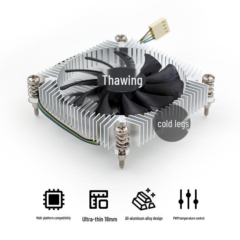 

Ультратихий 1U All-in-One ITX Тонкий процессорный кулер с медным сердечником и вентилятором для сокета 1155/1150 i3