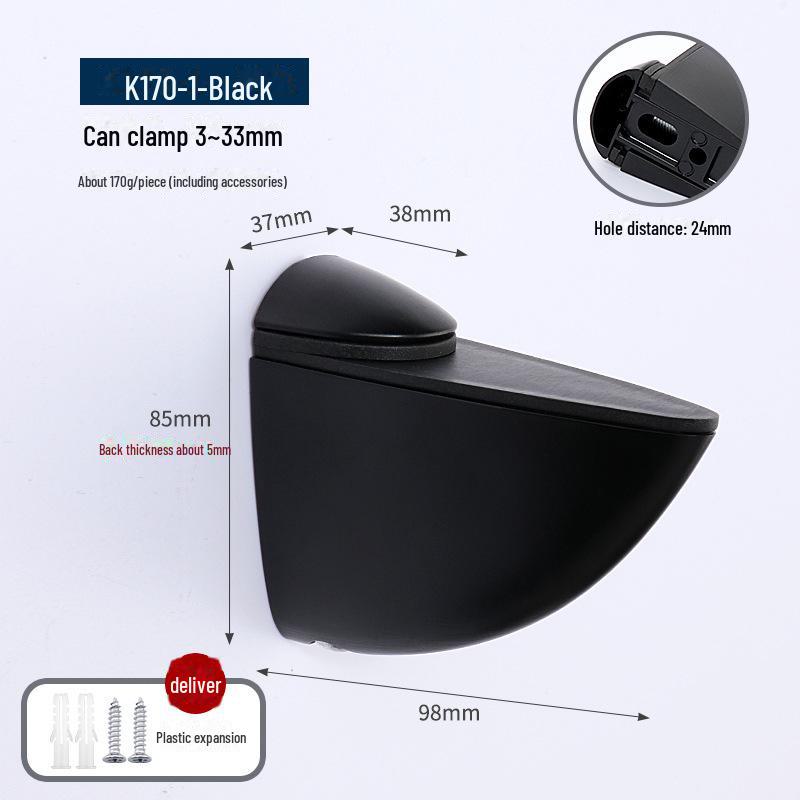 F-shaped Duckbill Glass Clamp for Bathroom/Kitchen 