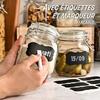Airtight Glass Jars - Praknu - 6 Pieces - 1l - Labels Included - Extra Seals
