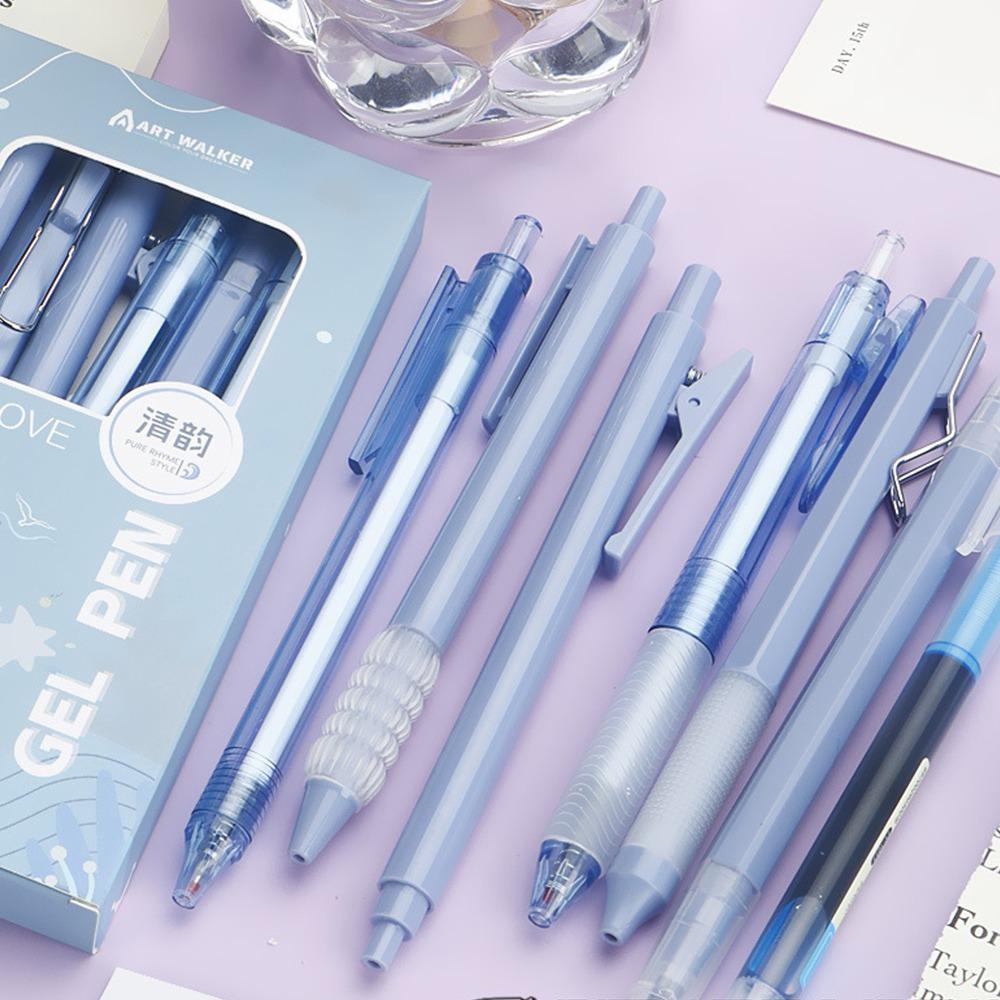 7Pcs/Set Quick-Drying Ink Highlighter Pen Set ST Tip Neutral Pen Ballpoint Pen  School Office