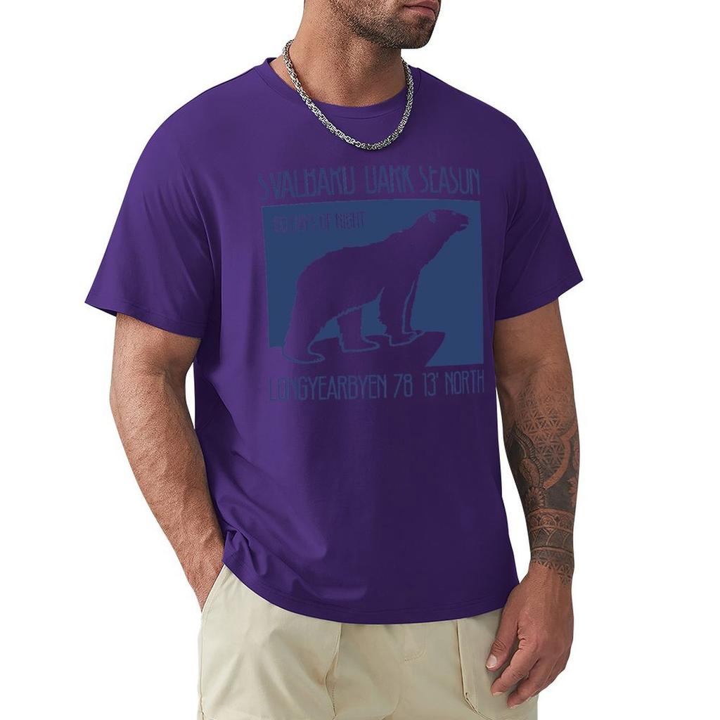 Svalbard Dark Season T-Shirt Heavyweights Custom T Shirt Shirts Graphic Tees Clothing For Men