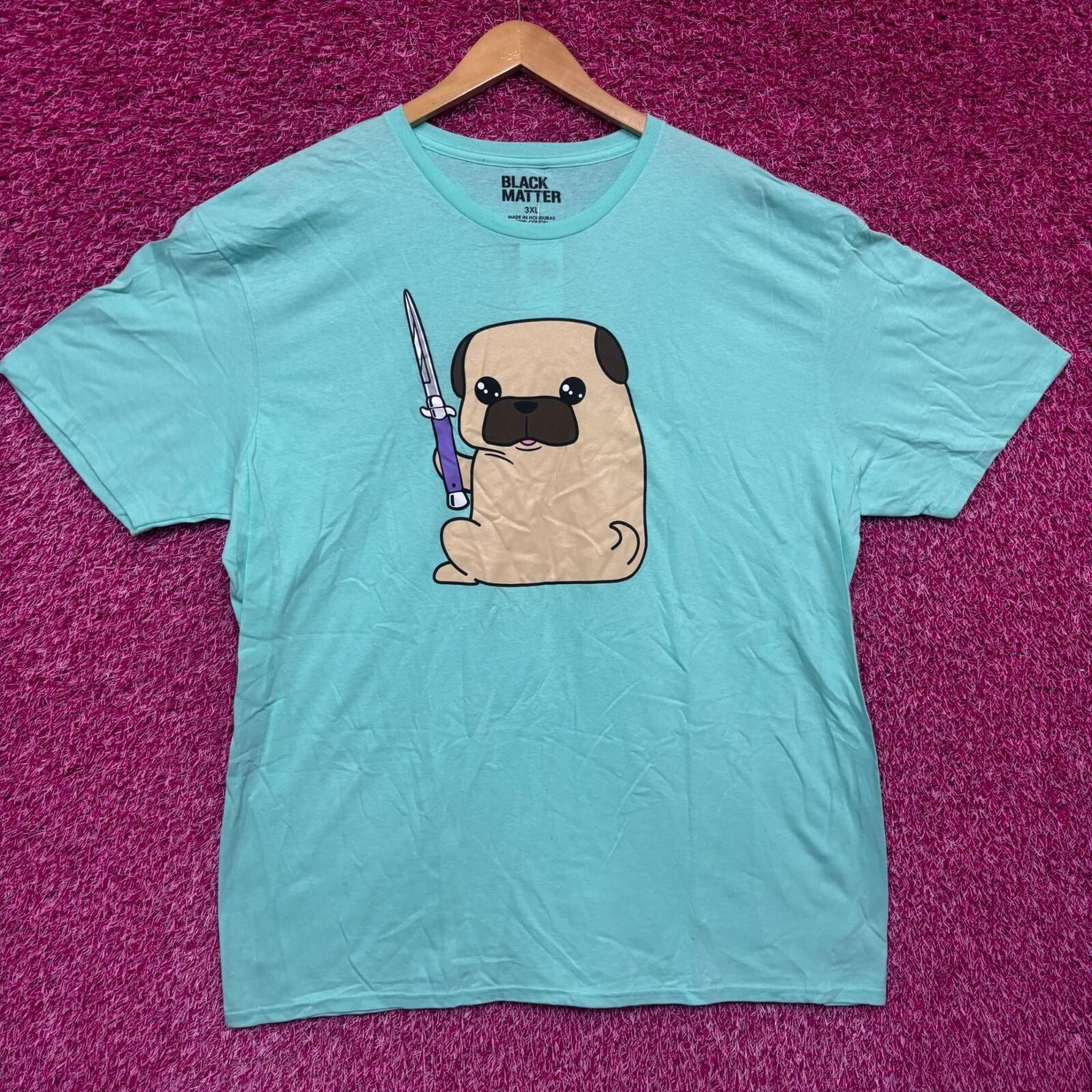 Футболка с мопсом и выкидным ножом  Милый, но опасный S