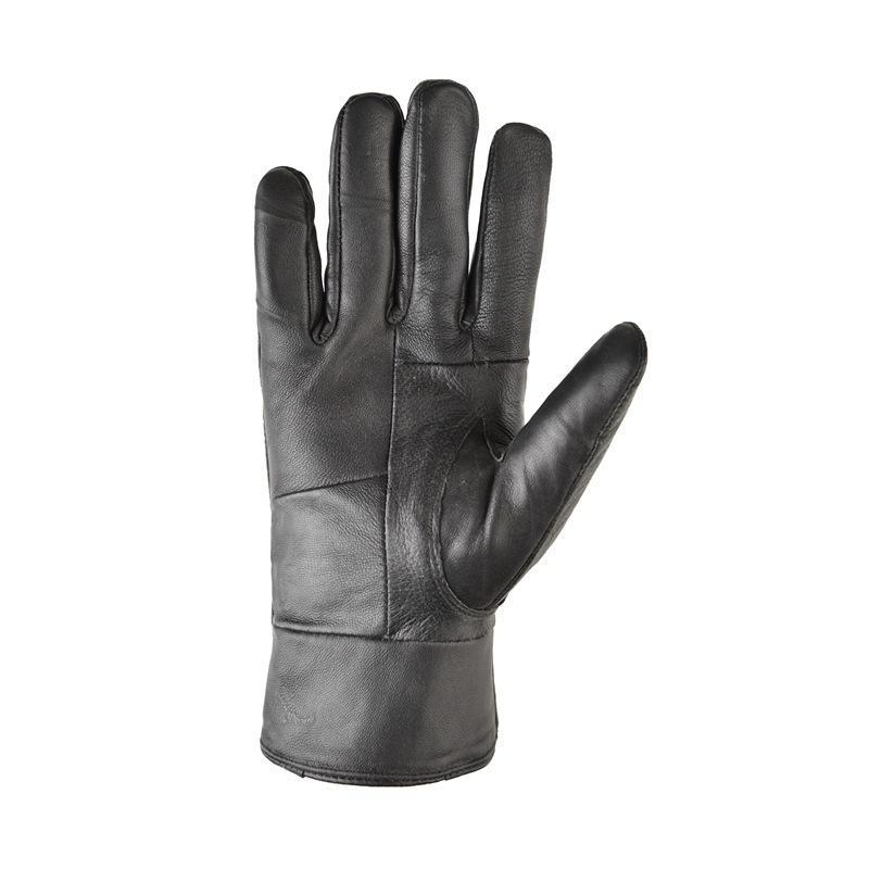 All-finger sheepskin gloves, leather and fleece thickened to keep warm, autumn and winter fleece touch screen men's cycling driving gloves