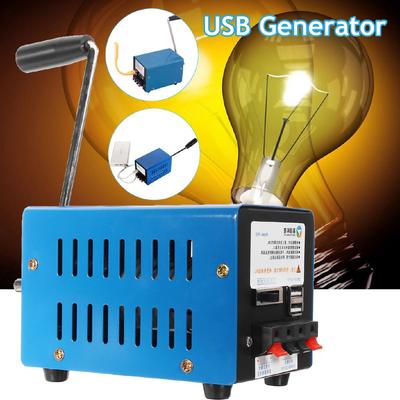 USB Kamp Hayatta Kalma El Kranklı Acil Şarj Cihazı Dış Mekan Güç Jeneratörü 20W