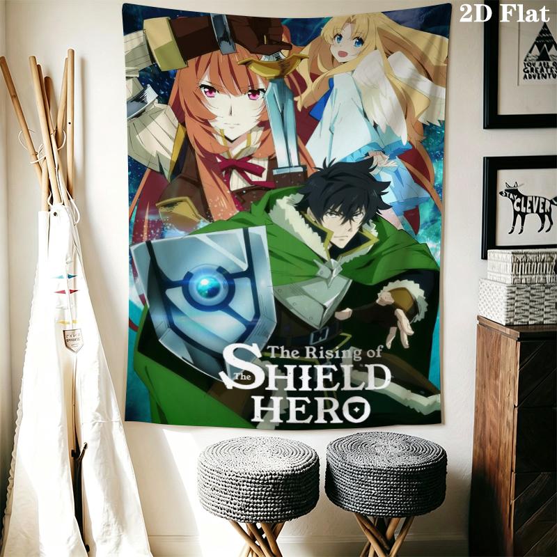 The Rising of the Shield Hero Wall Tapestry Aesthetic Wall Hanging Printed Fabric Blanket Decorative Tapestries for Bedroom Living Room Home Decor