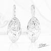 PATAYA 585 Rose Gold Color Classical Turtle Back Style Long Fish Ear Buckles Earring