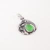 Green Cat's Eye Gemstone 925 Sterling Silver Jewelry Handcrafted Pendant 1.45" PP-27-38