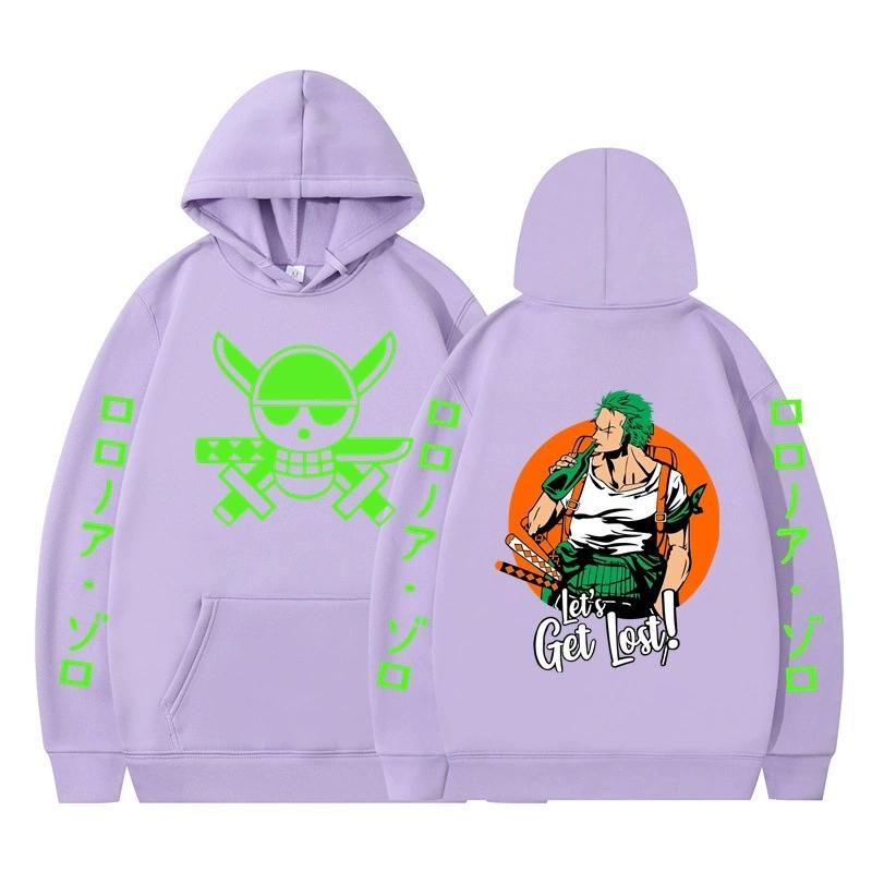 Anime ONE PIECE Men Women Hoodies Autumn Casual Pullover Roronoa Zoro Hoodie Fashion Hip Hop Sweatshirt Clothes