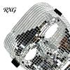 Weighted Free Party Mask Halloween Disco Ball Mask, Breathable Mirror Mosaic Masquerade, High Visibility Glitter Costume for Dance Performance,