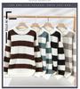 Yang Men's Striped Crew Neck Pullover: Casual Loose Knitwear for Autumn/Winter