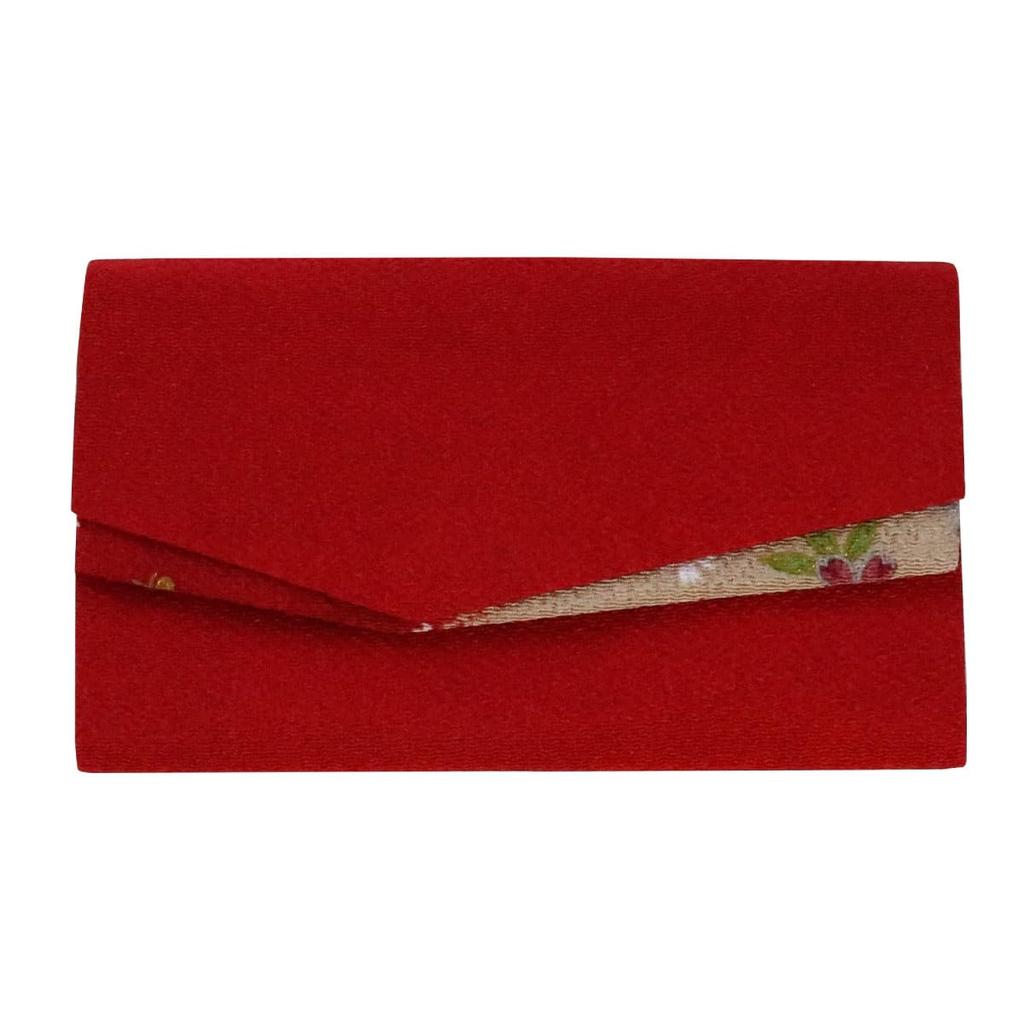 Prayer Beads Bag with Magnetic Closure, Lily of the Valley Design, Red