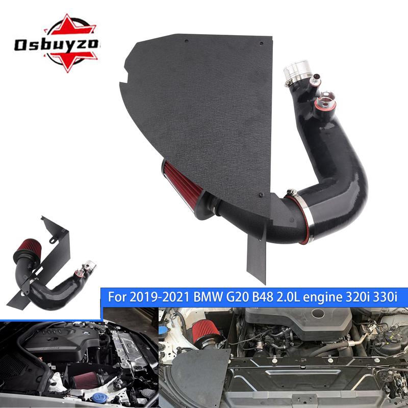 Black Cold Air Intake Kit For 2019-2022 BMW 320I 330I G20 G21 2.0L L4 B48 Engine Turbo inlet pipe