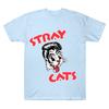 Stray Cats Rock Cat Head T-Shirt Hipster Streetwear Fashion Women Men Crewneck Short Sleeve Cotton Tees Clothing