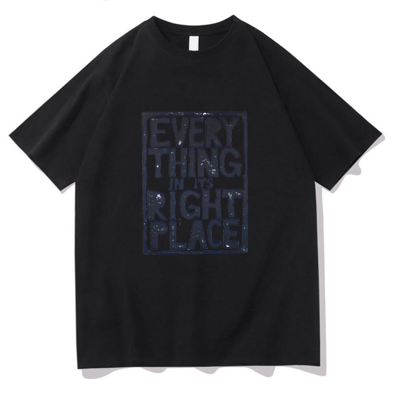 

Radiohead Everything in Its Right Place Graphic T Shirts Radiohead Rock Band Cotton Tshirts Women Classic Tees Unisex Y2K Tops S