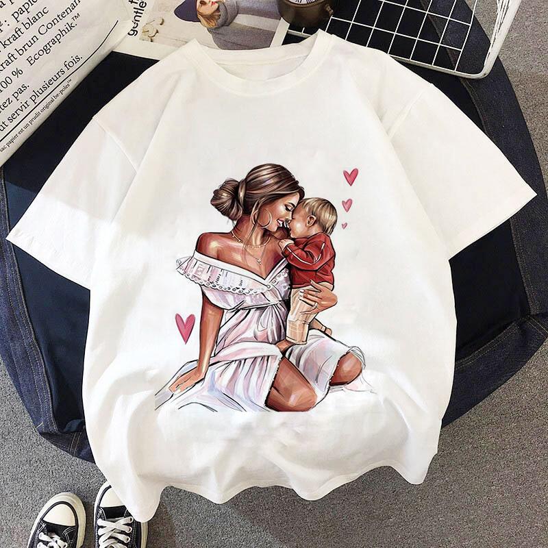 Mother Kids Kids T-shirts Girls Summer New Super Mom Dad Clothes Baby T Shirts Children Cute Sleeve Clothing Graphic T-shirt Tee