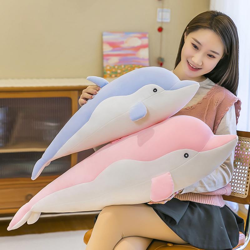 Aquarium Simulation Toy Cute Dolphin Plush Doll Large Sleeping Pillow Shark Rag Doll