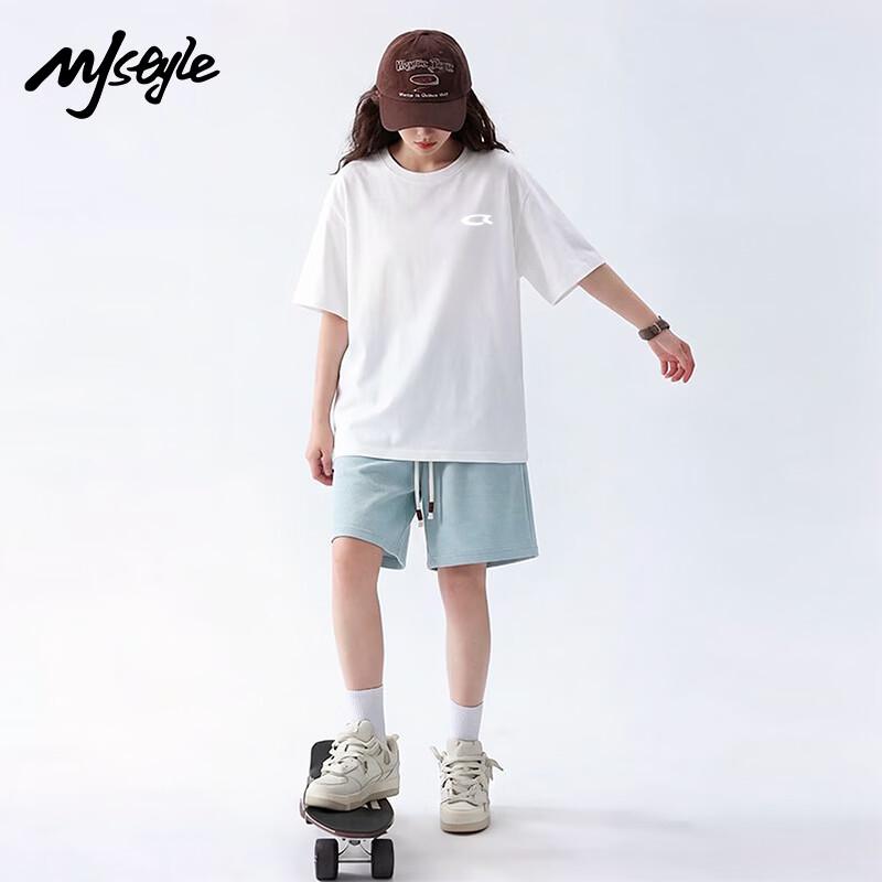 MJ STYLE Damen Baumwoll Kurzarm T-Shirt & Shorts Set