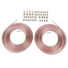 2 Sets 25Ft 3 16in Brake Line Tubing Kit with 32 Fittings 4 Connectors 8 Nuts Galvanized Alloy Brake Line Roll for