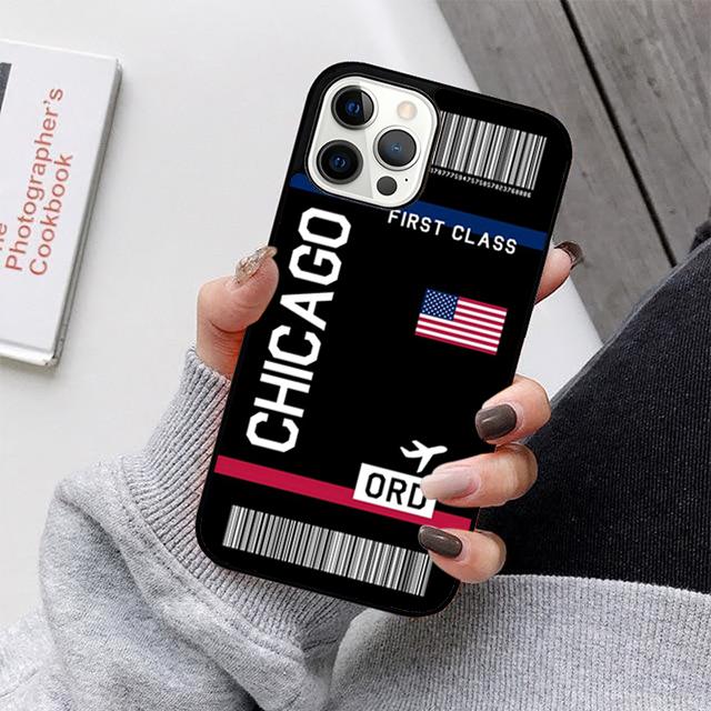 Boarding Pass Plane Ticket Phone Case For iPhone 17 Air 16 15 14 13 12 11 Pro Max Plus Max Cover Shell coque