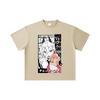 260 GSM Double Yarn 32 Count 100% Cotton Chainsaw Man V57 Power Print Unisex Heavy Cotton T Shirt