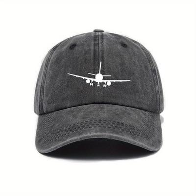 Airplane Printed Baseball Cap with Simple Design, Daily Fashion, Men's and Women's Outdoor Equipment