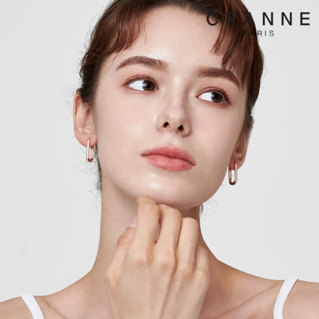 14K Half Cubic Round One-Touch Earrings (Gold Filled) C24EGF126