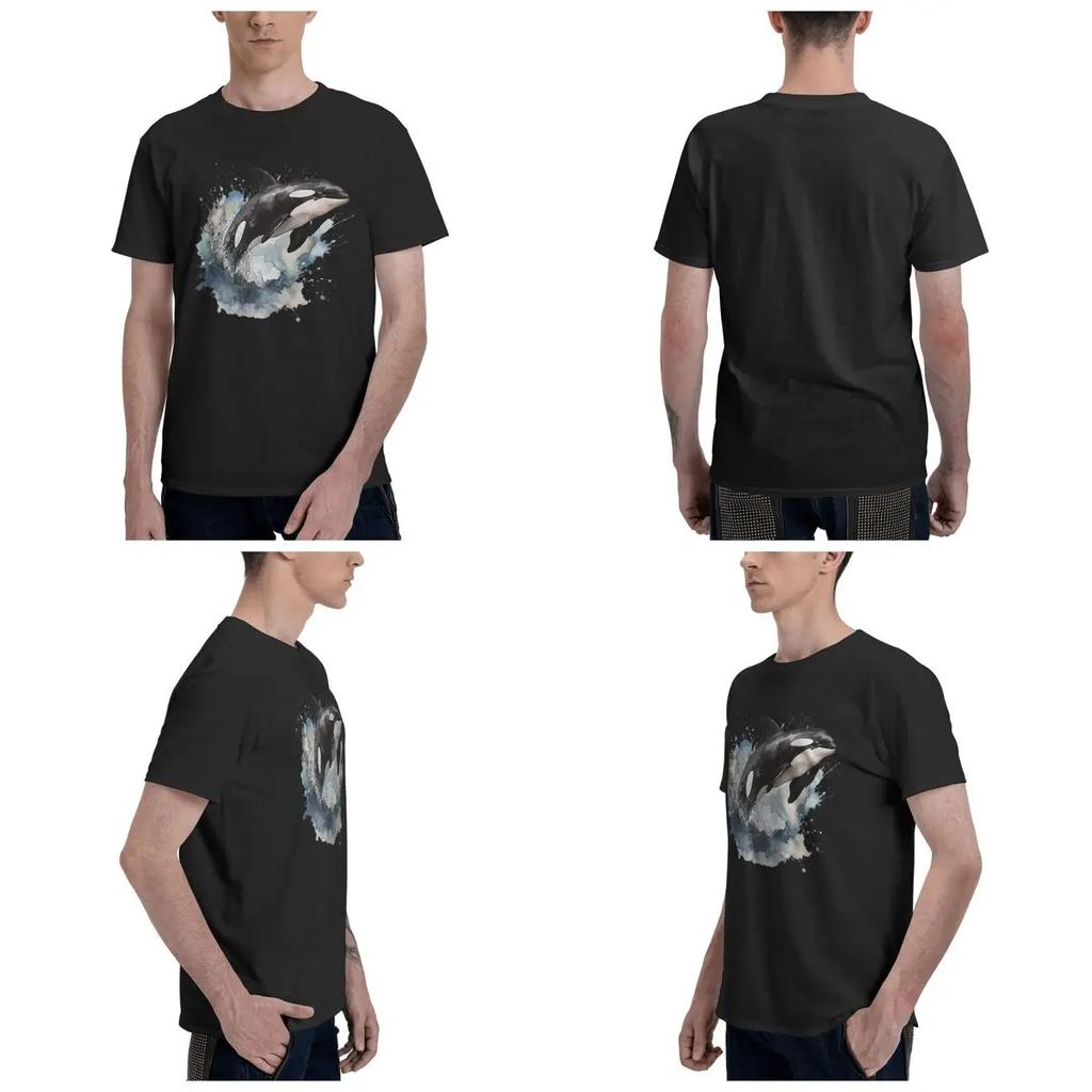 Orca Aquatic Sea Ocean  Top Tees Killer Whale 100 Cotton Tshirt Unisexsoversized T Shirts Unisex Crew Neck Short Sleeve S6xl