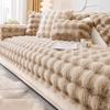 High Quality Rabbit Plush Non-slip Sofa Mat Soft Winter Thickened Warm Sofa Cover New Warm Plush Cover Cloth Towel