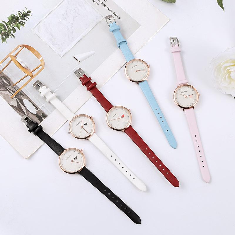 Fashion Women'S Personalized Love Belt Watch Simple Temperament Versatile Quartz Watch Student Watch