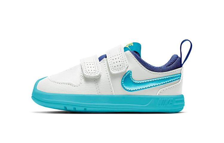 

Детские кроссовки Nike Pico 5, нескользящие, с амортизацией, износостойкие, дышащие, низкие, для малышей, белый/синий, для младенцев и малышей AR4162-003 22