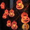 Halloween LED String Lights: Pumpkin, Bat, Devil, & Colorful Prints for Festive Decor