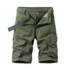 Men's Summer Multi-Pocket Cargo Shorts Men's Casual Fashion Solid Color Loose Cargo Shorts