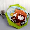 1pc Red Panda, Flower Automatic Open/close Folding Umbrella, Compact Portable Travel Umbrella, Perfect Birthday/Christmas, Cute Umbrella, Du