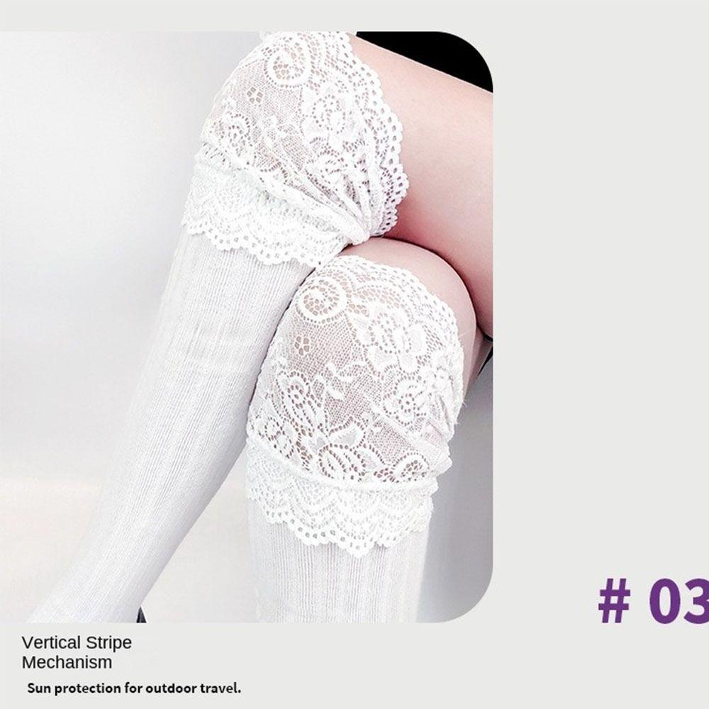 Japanese Style Over Knee Stockings Lolita JK Calf Socks Comfortable Lace Boot Thigh Sock  Harajuku