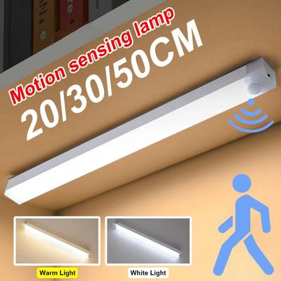 Motion Sensor Lights Wireless USB Rechargeable LED Night Light Strip Light Closet Wardrobe Cabinet Lamp Wall Staircase Kitchen