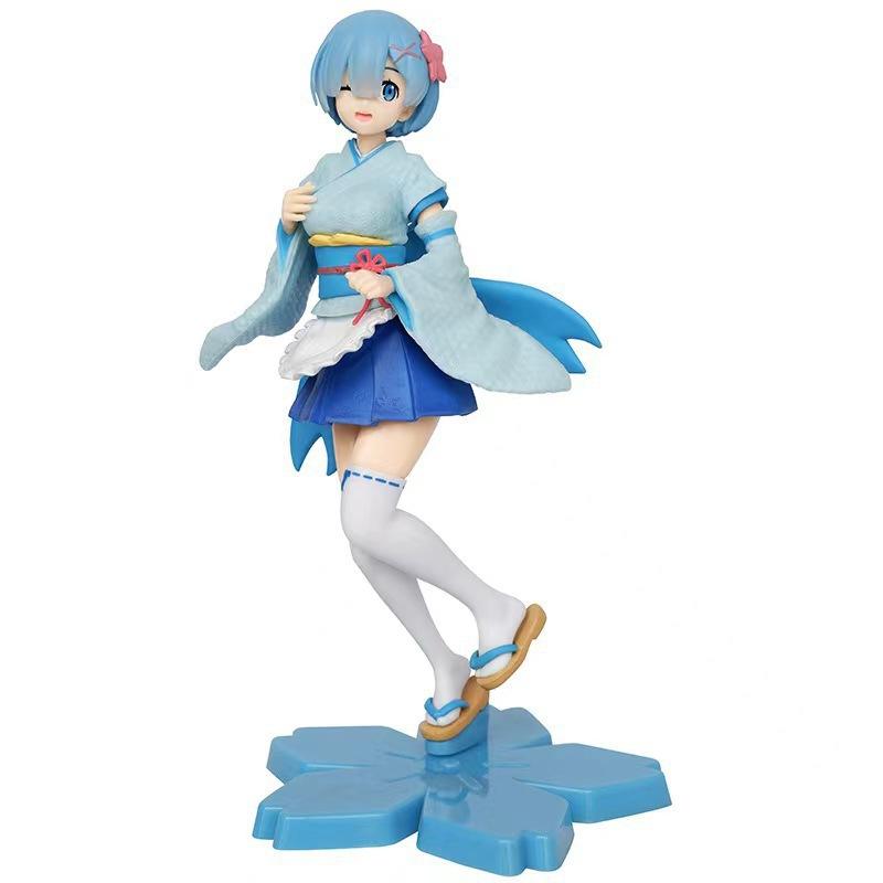 Re from scratch in a different world life Cat Ear Rem Sakura Rem Figure Anime Girl Chassis Ornament