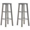 Day and Night - Day and Night Kitchen Stools 2 Units Anthracite Gray MDF