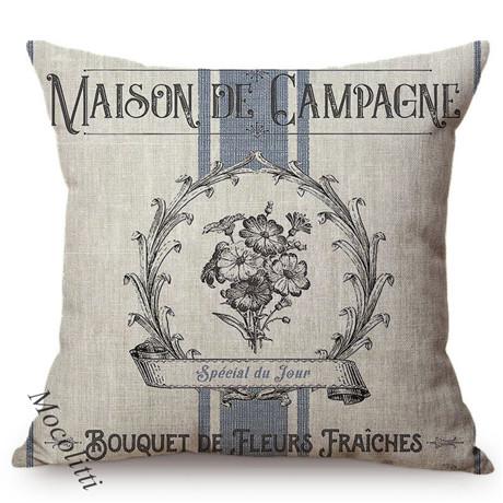 Nordic Farm Animal Cushions Cover Cock Cow Farmhouse Poster Pencil Drawing Cotton Linen Decorative Bed Sofa Pillow Cases Cojines