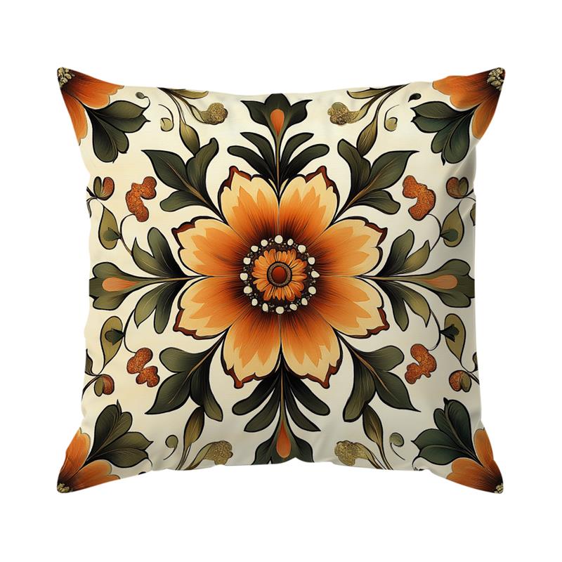 Bohemian Vintage Flower Pillowcase Printed Throw Pillowcover Decorative Sofa Bed Cushion Pillowslip Home Decor