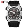 OFNS Herren Mode Quadratische Chronograph Quarz Uhr mit Kalender, Wasserbeständig und Einfache Strichindizes