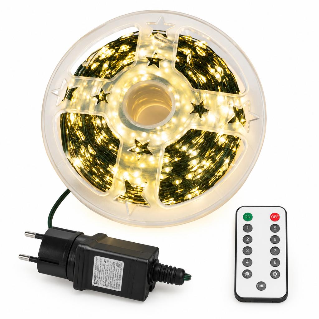 Star-shaped Christmas String Lights Copper Wire Plug-in