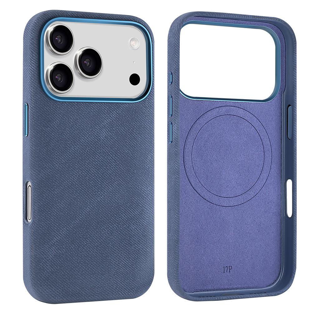 

Fleece Strong Magnetic Charging Phone Case for iPhone 17 Pro Max 16 Plus Air 15 14 13 12 Pro Metal Lens Frame Protective Cover iPhone Air