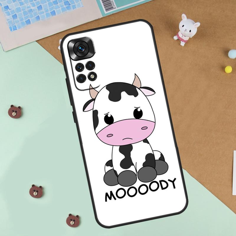 Animal Cute Cartoon Cow Case For Xiaomi Redmi Note 14 13 12 9 10 11 Pro 10S 11S 12S Cover For Redmi 13C 10C 12C 14C