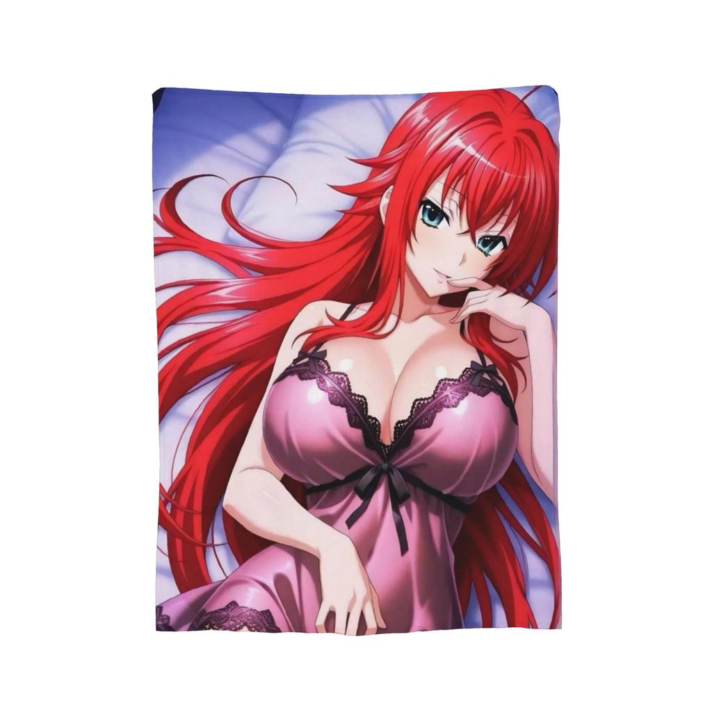 Rias Gremory Vintage High School DxD Blanket Fleece Novelty Breathable Throw Blankets for Chair Covering Sofa Winter,